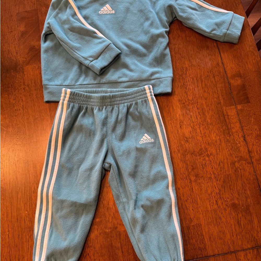 Adidas Kids Blue Tracksuit Bottoms
